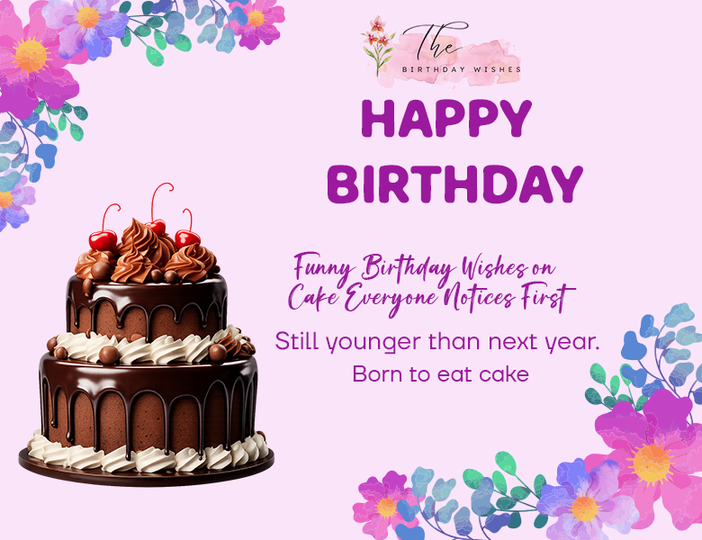 funny birthday wishes on cake