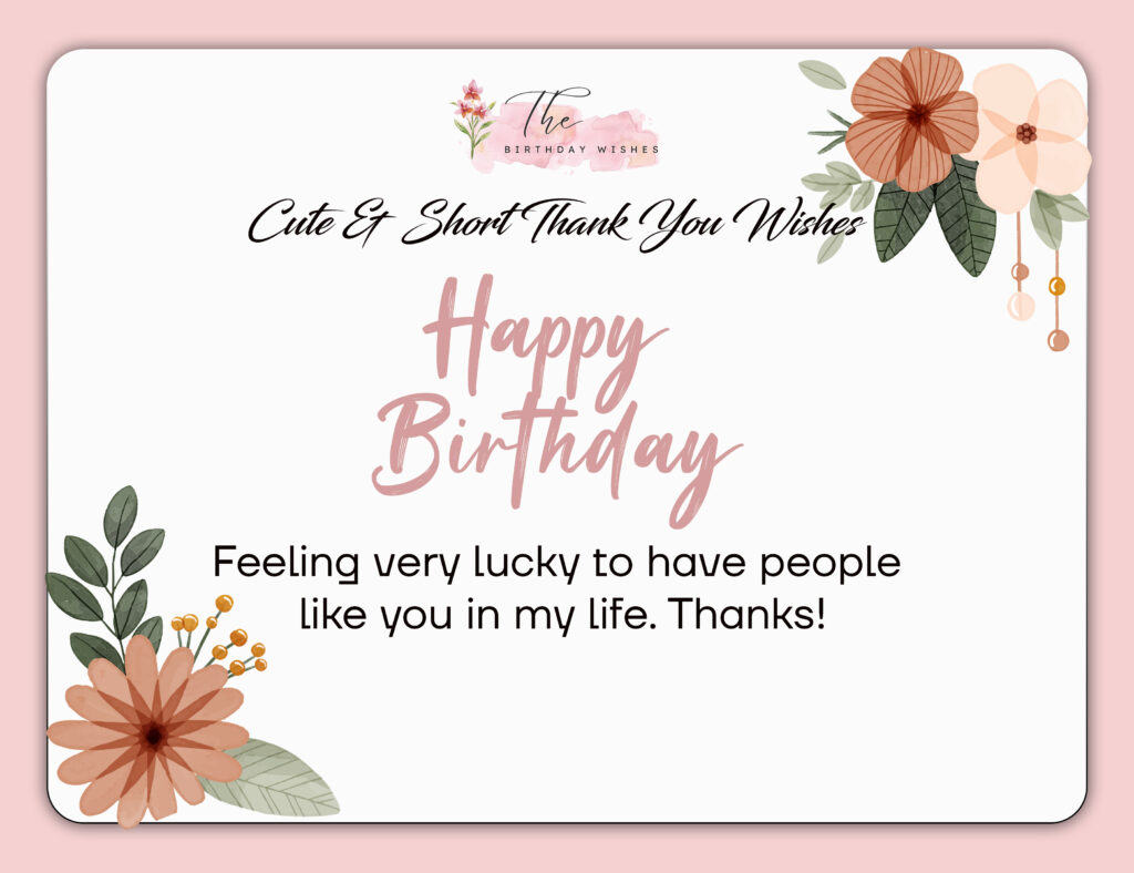 cute thank you for the birthday wishes