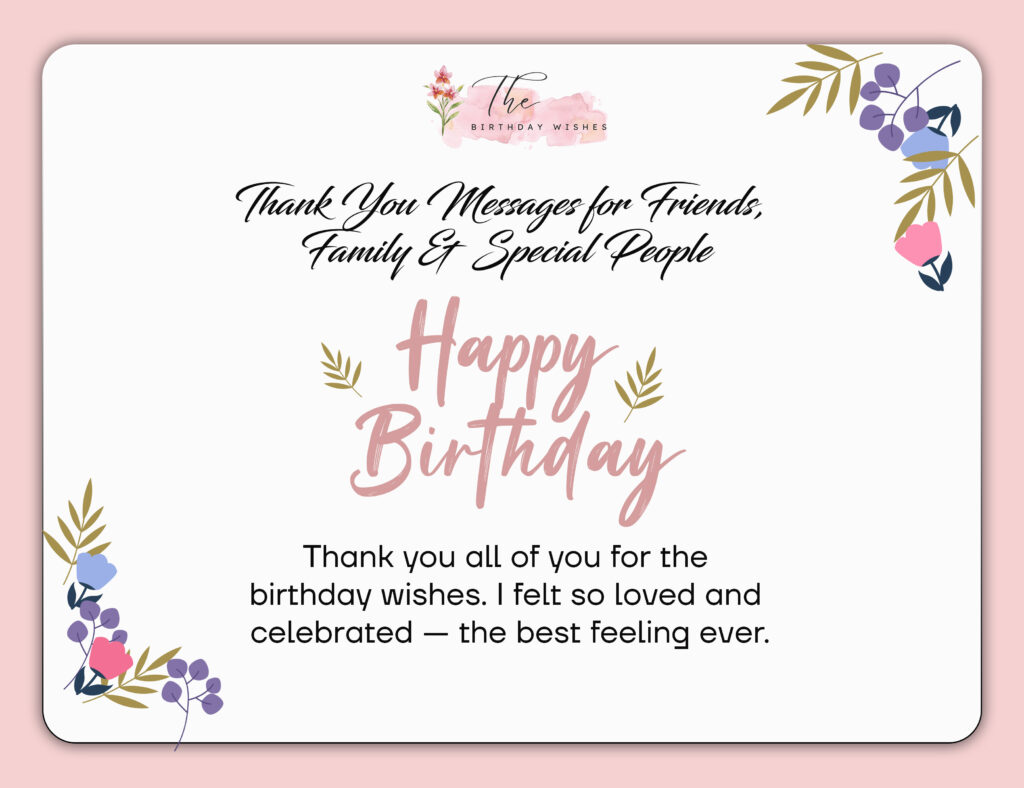 thank you all for the birthday wishes