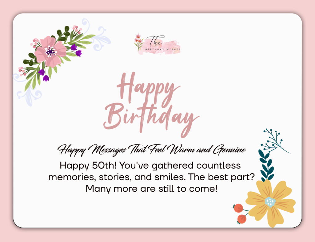 50th Birthday Wishes: Simple, Fun, and Full of Meaning 2 50th birthday wishes