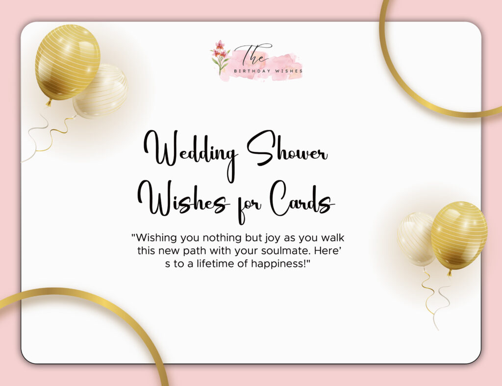 wedding shower wishes for card