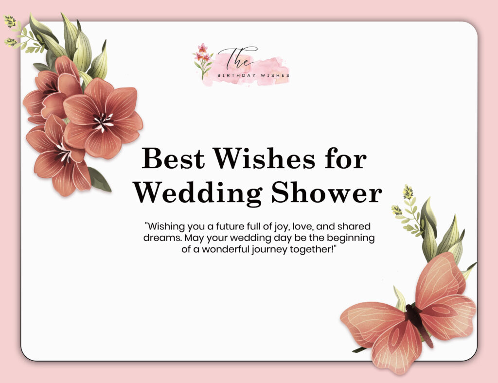 best wishes for wedding shower