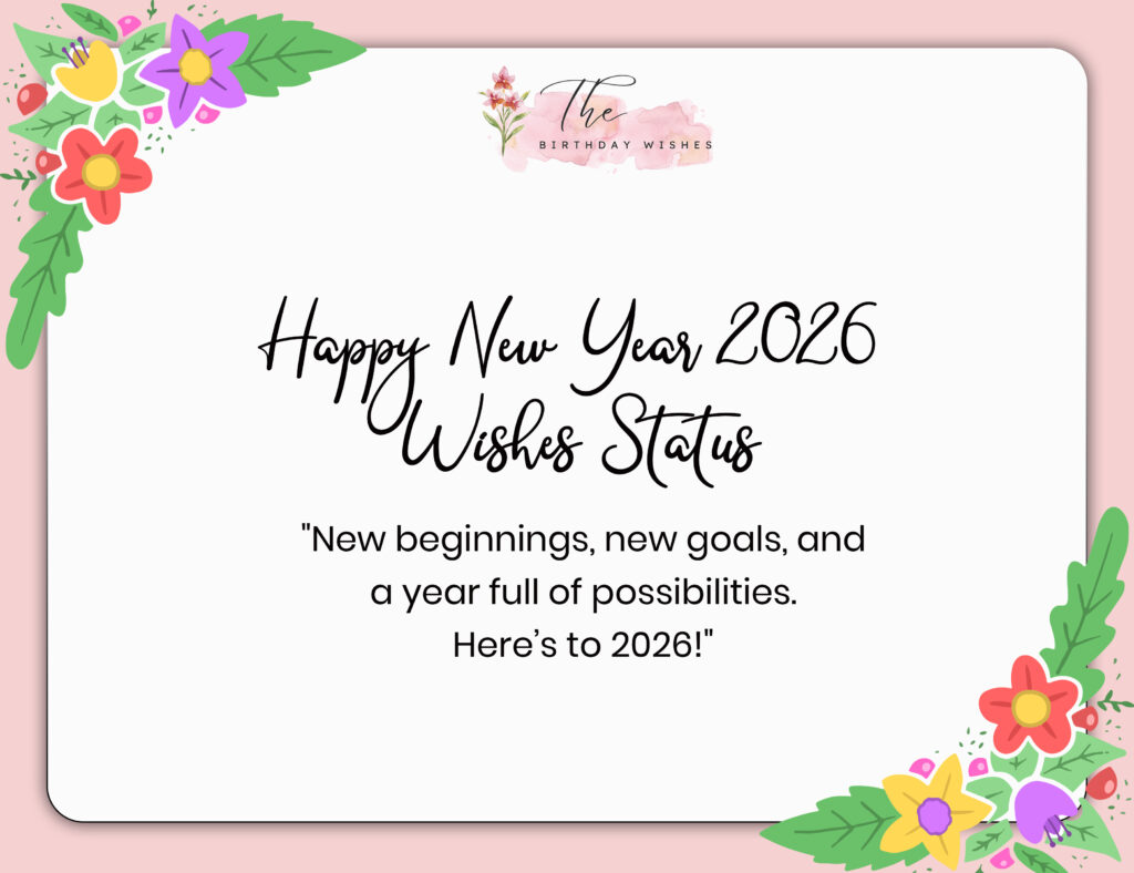 happy new year 2026 wishes status