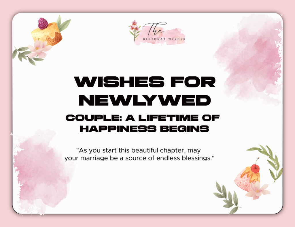 wishes for newly wed couple