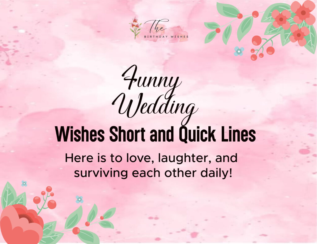 funny wedding wishes short