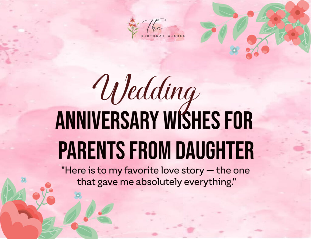 wedding anniversary wishes for parents from daughter