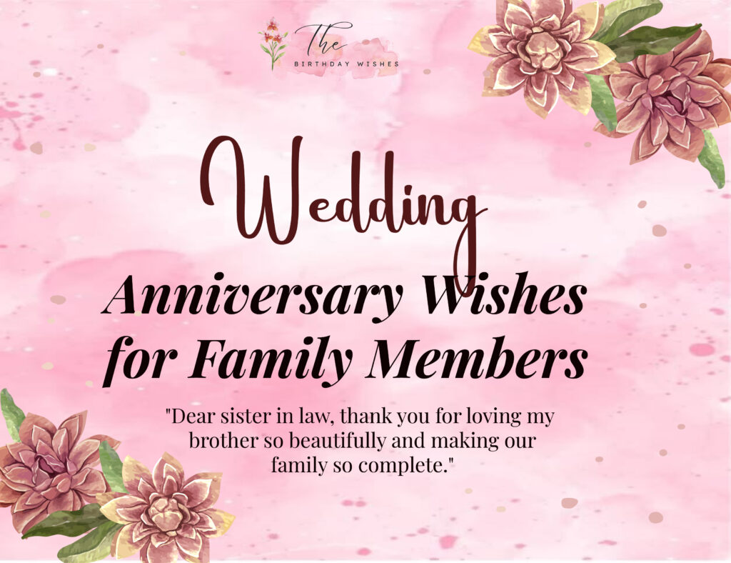 wedding anniversary wishes for sister