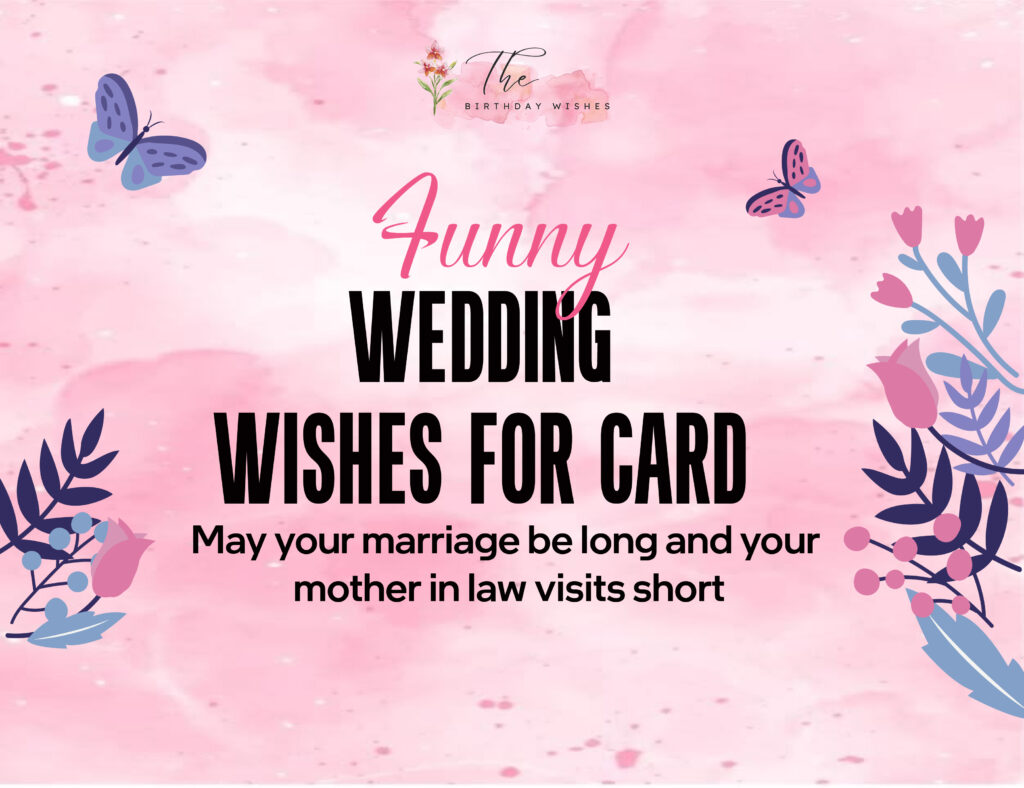 funny wedding wishes for card