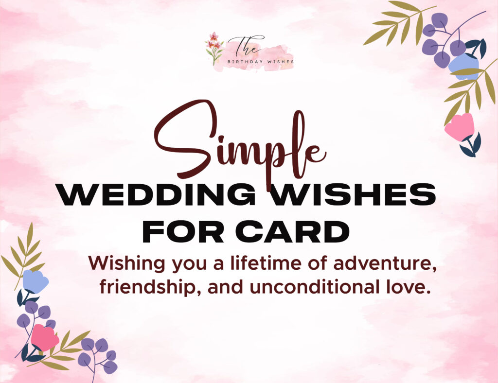 simple wedding wishes for card