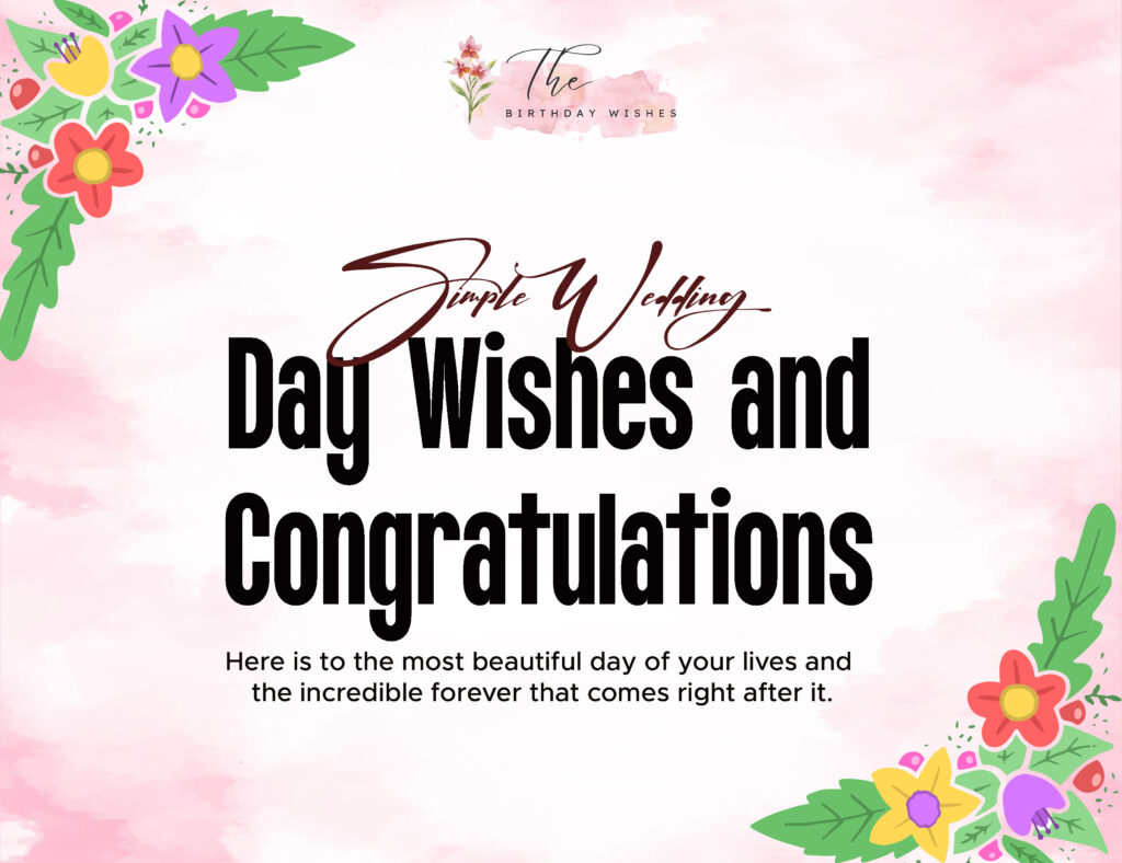 simple wedding wishes congratulations