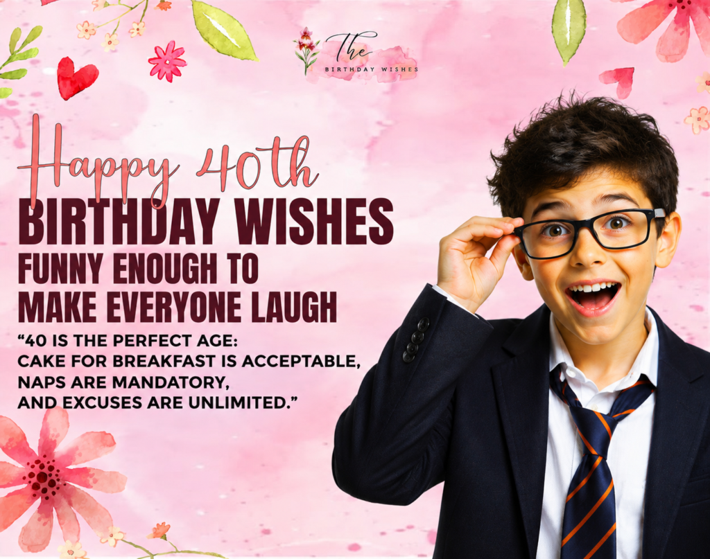 funny happy 40th birthday wishes
