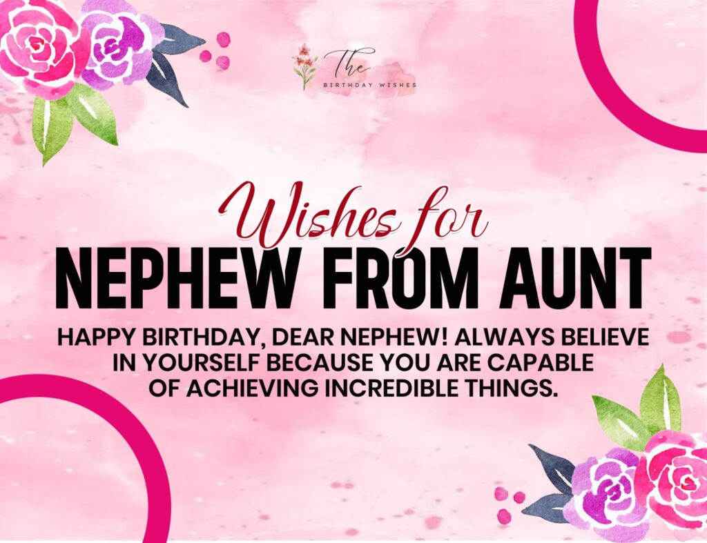 birthday wishes for nephew from aunt