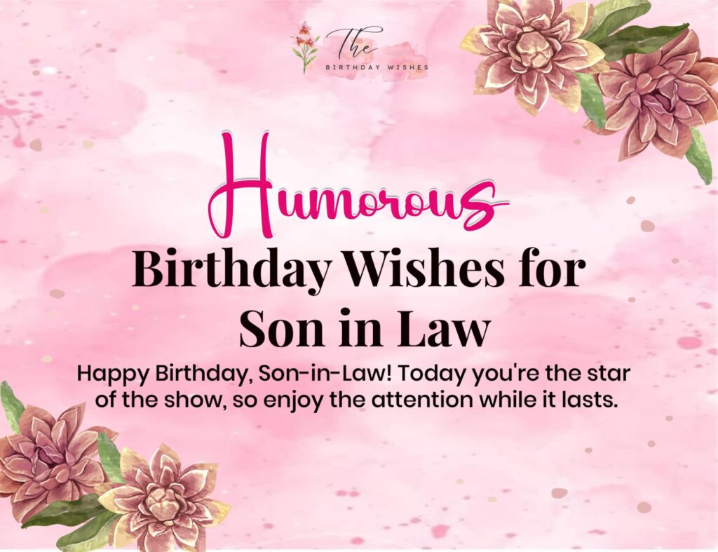 humorous birthday wishes for son in law