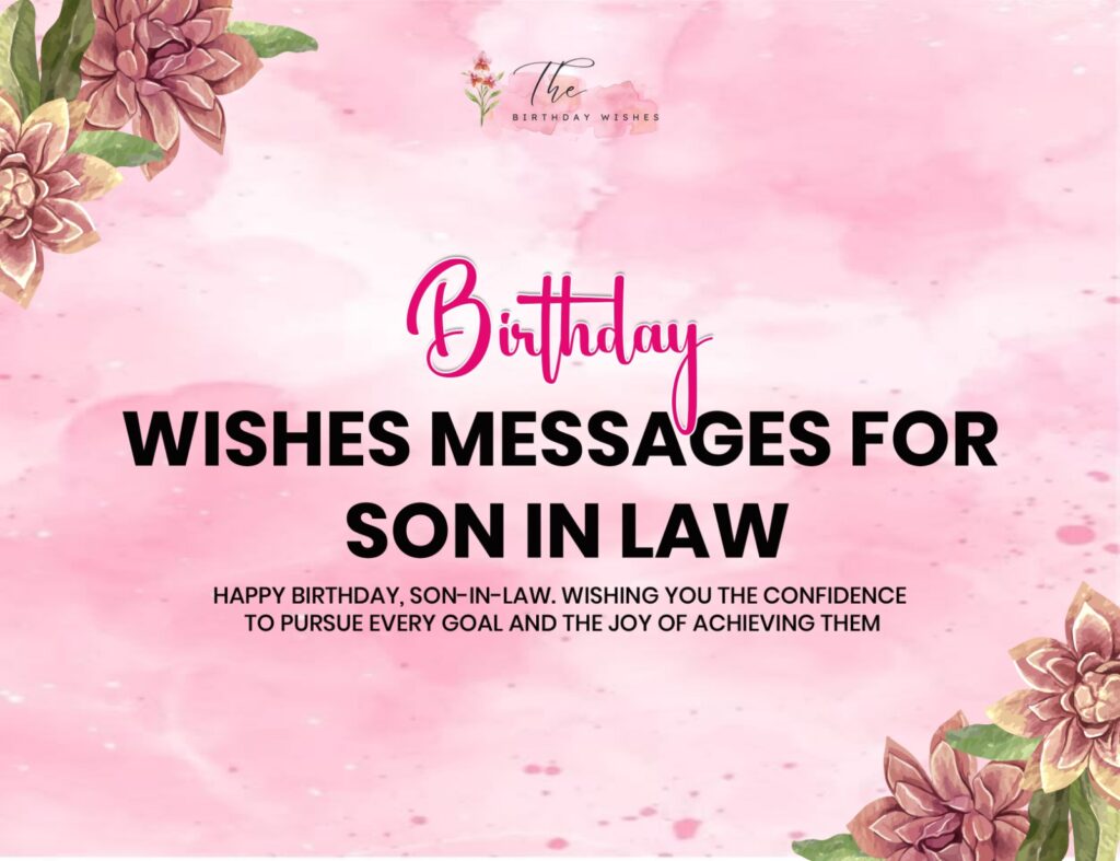 birthday wishes messages for son in law