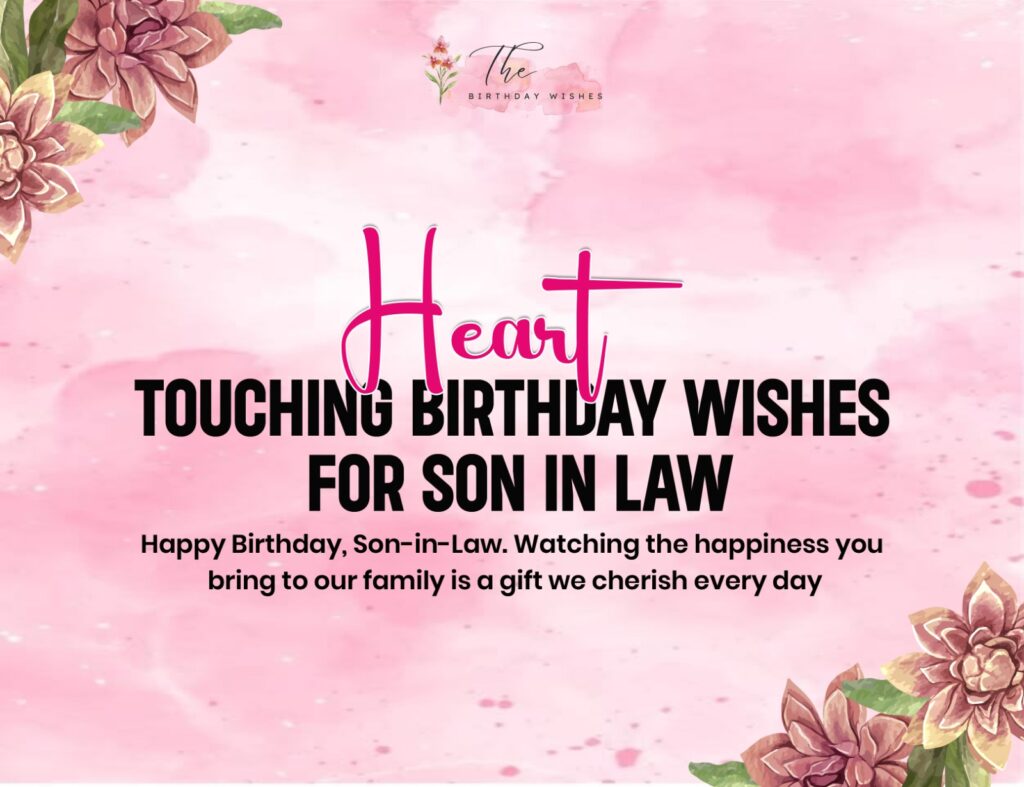 heart touching birthday wishes for Son in law