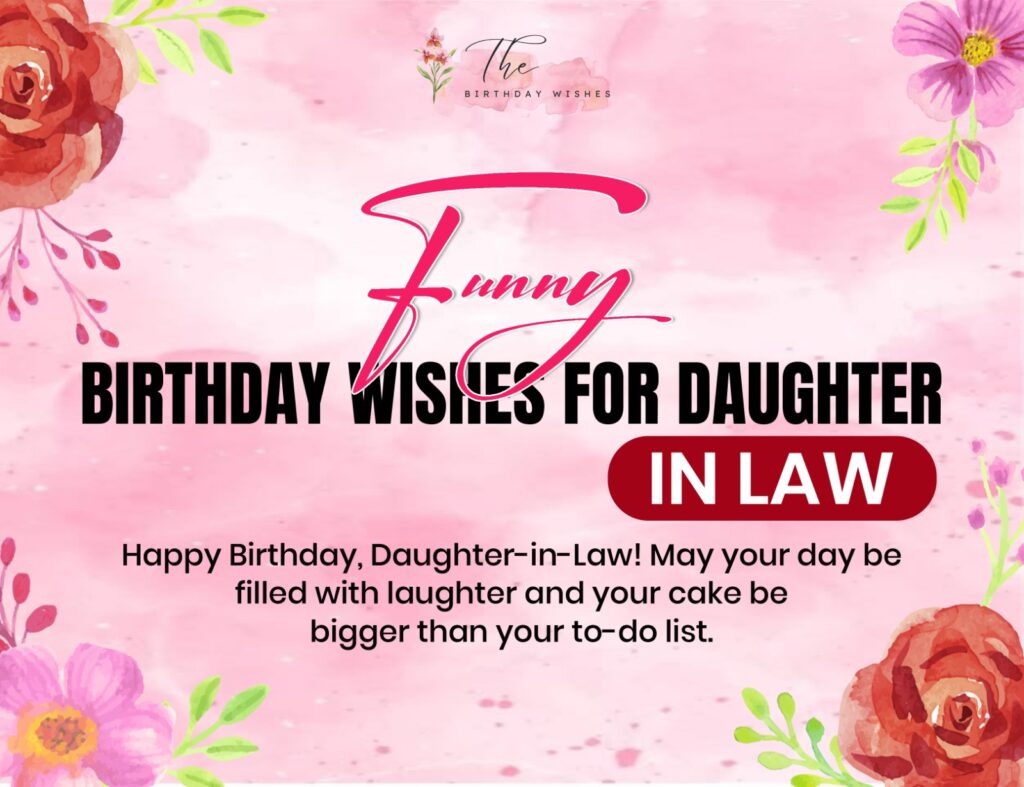 funny birthday wishes for daughter in law