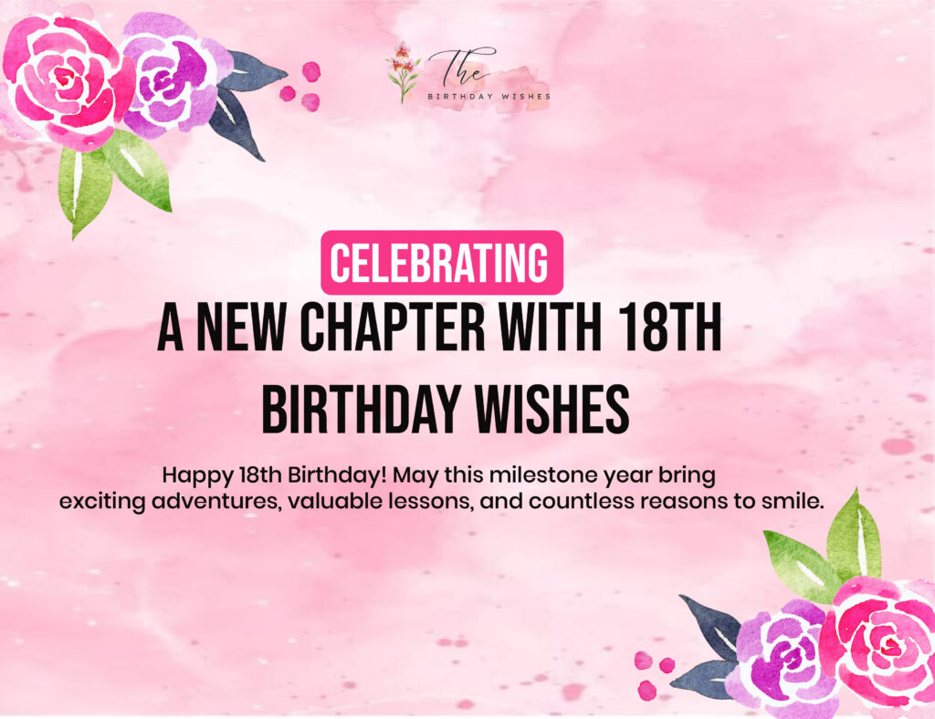18th Birthday Wishes to Welcome a New Chapter in Life 2 happy 18th birthday wishes