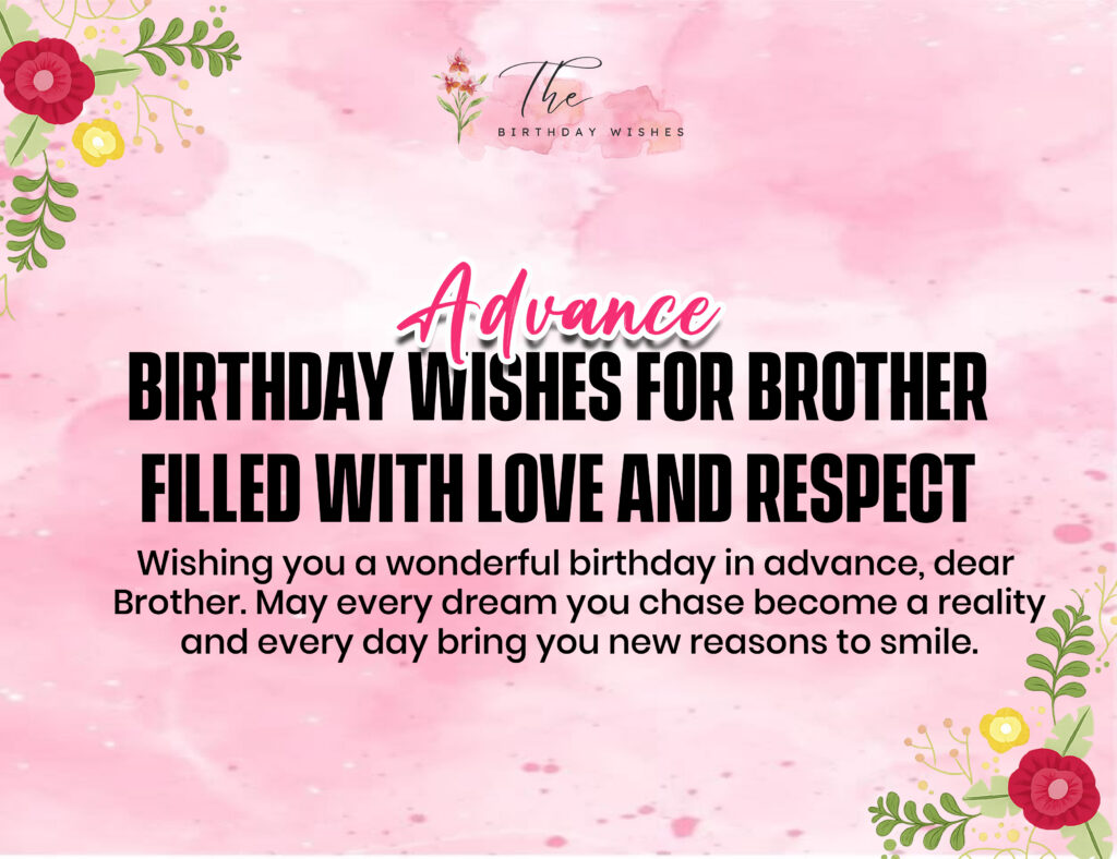 Advance Happy Birthday Wishes to Make Every Celebration More Memorable 3 advance birthday wishes for brother