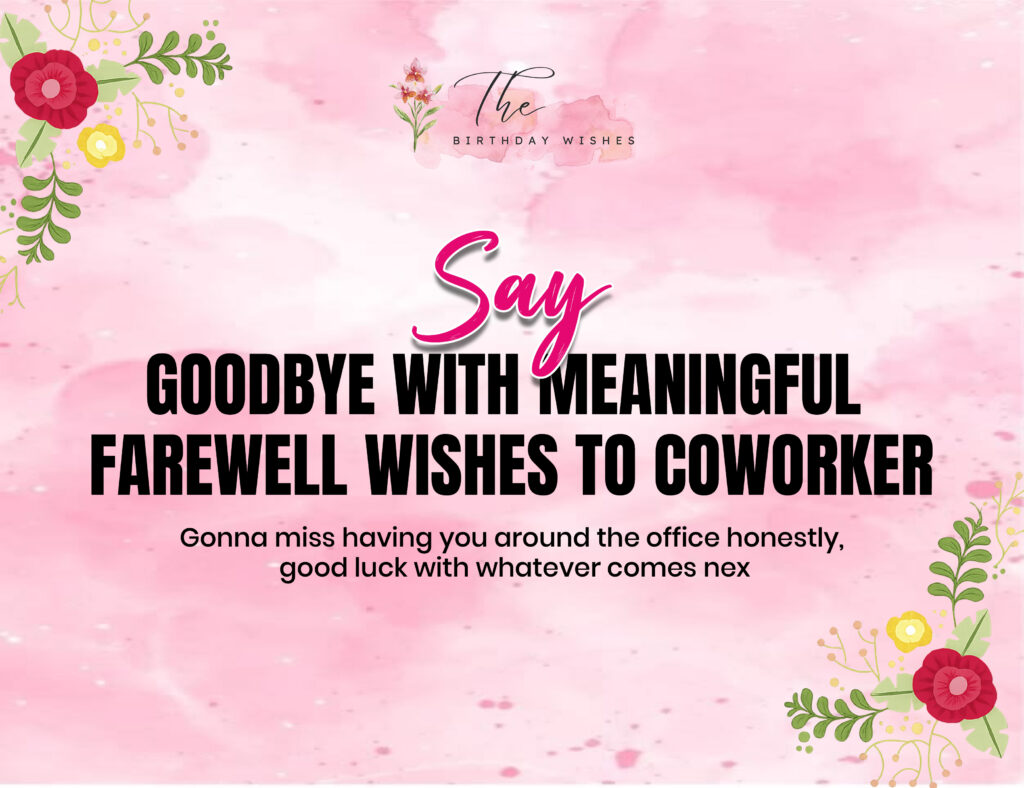 farewell wishes to coworker