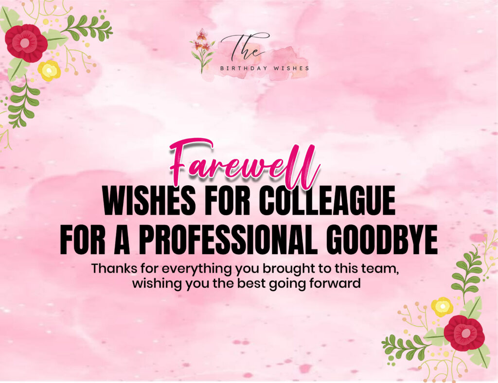 farewell wishes for colleague