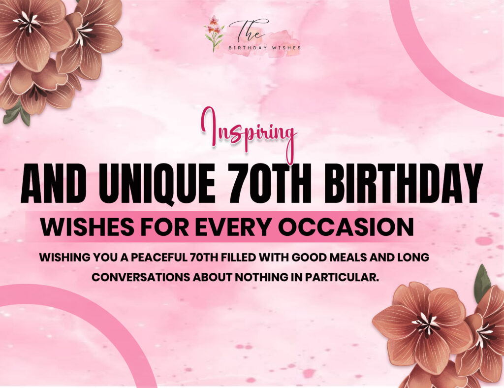 70th Birthday Wishes