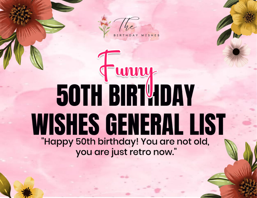 50th birthday wishes funny