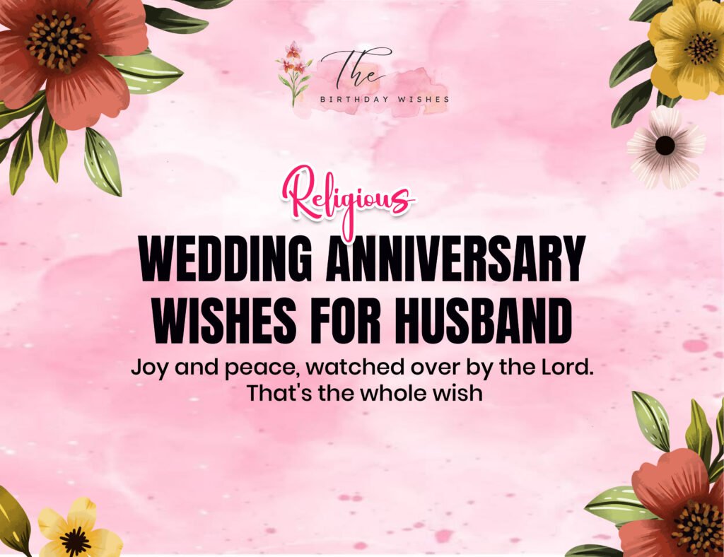 Religious Wedding Anniversary Wishes for Husband